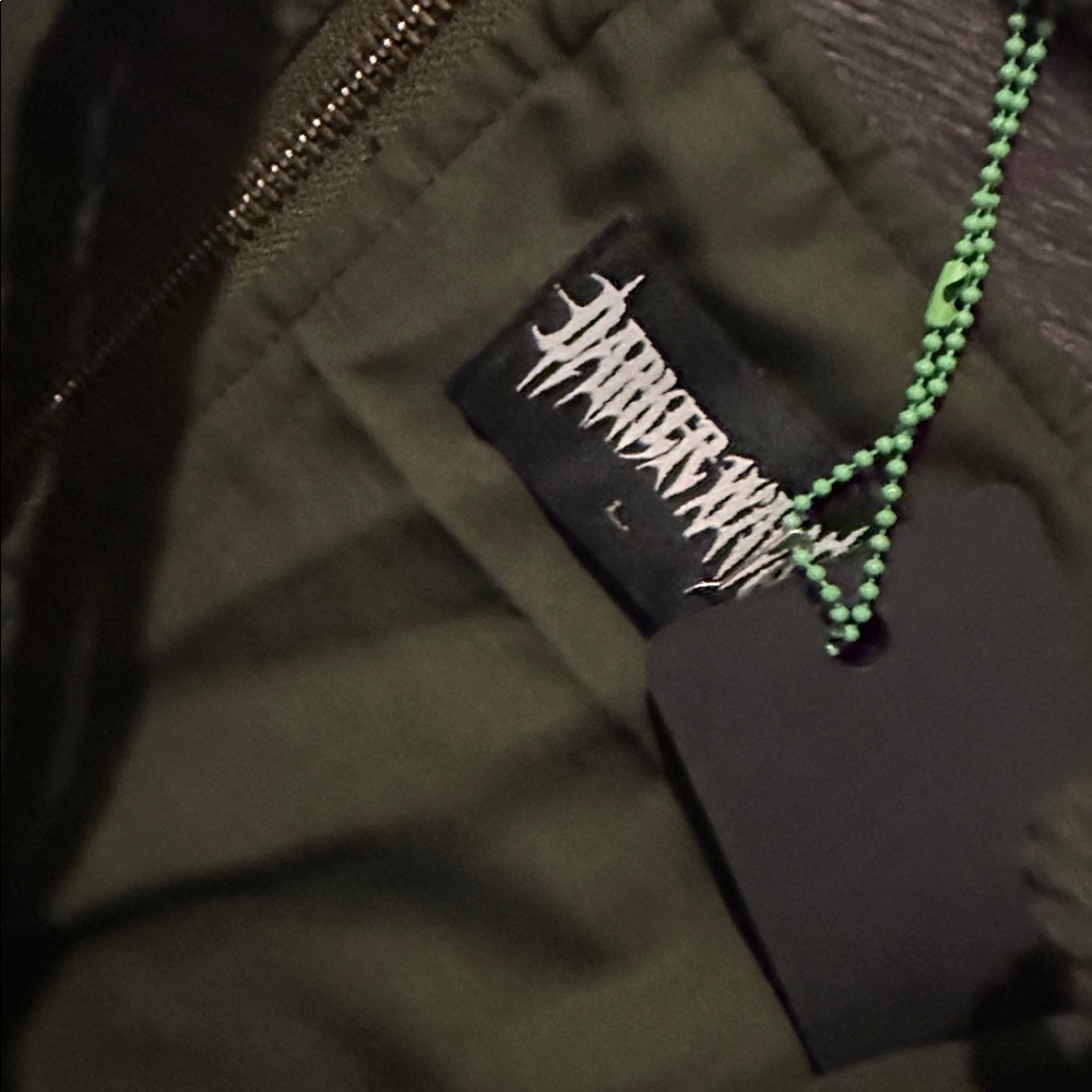 Darker Wavs Chord Green Lace-Up Corset Top - Picture 2 of 3